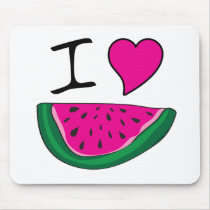 I Love Watermelon mousepads