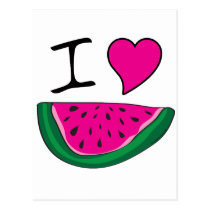 I Love Watermelon postcards