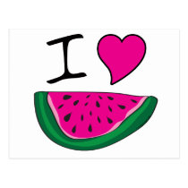 I Love Watermelon postcards