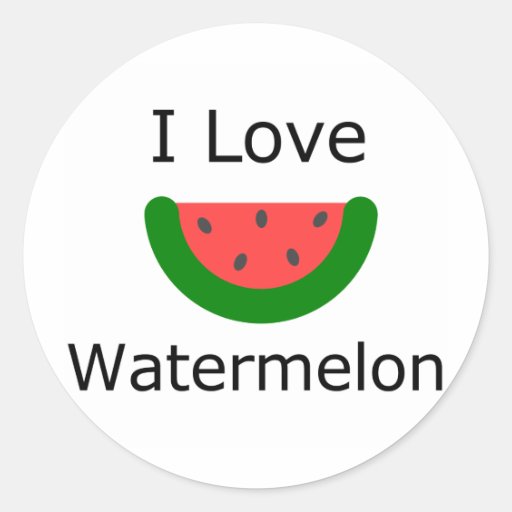 I Love Watermelon Sticker Zazzle