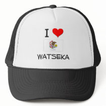 I Love WATSEKA Illinois Trucker Hat