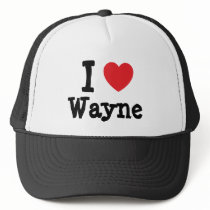 I love Wayne heart custom personalized Hat