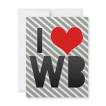 I Love WB invitations