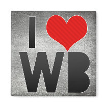 I Love WB Refrigerator Magnet