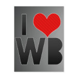 I Love WB postcards