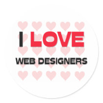 I LOVE WEB DESIGNERS stickers