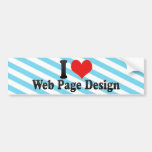 I Love Web Page Design Bumper Sticker