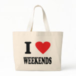 I love weekends icon bag