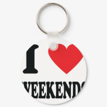 I love weekends icon keychains