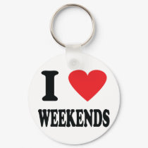 I love weekends icon keychains