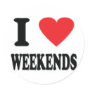 I love weekends icon stickers