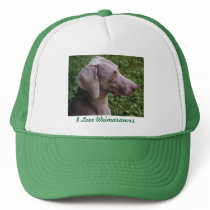 I LOVE WEIMARANERS CAP hats