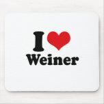 I LOVE WEINER MOUSE PAD