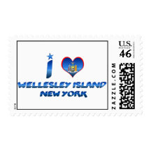 I love Wellesley Island, New York Postage Stamp
