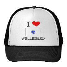 I Love Wellesley Massachusetts Hat
