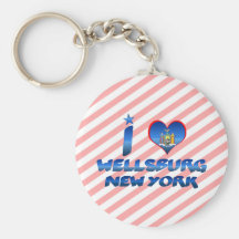 I love Wellsburg, New York Key Chains