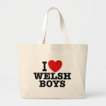 I Love Welsh Boys Canvas Bags
