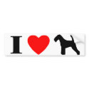 I Love Welsh Terriers Bumper Sticker bumper stickers