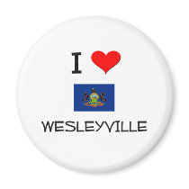 I Love Wesleyville Pennsylvania Fridge Magnets