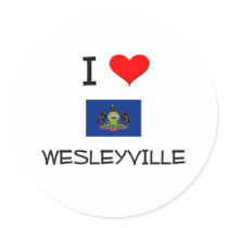 I Love Wesleyville Pennsylvania Stickers