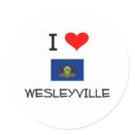 I Love Wesleyville Pennsylvania Stickers