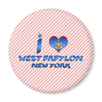 I love West Babylon, New York Fridge Magnets