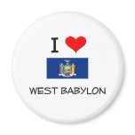 I Love West Babylon New York Magnets