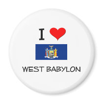 I Love West Babylon New York Magnets