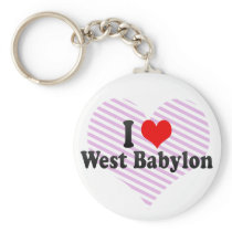 I Love West Babylon, United States Keychain