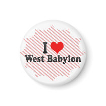I Love West Babylon, United States Refrigerator Magnet
