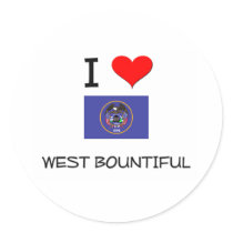 I Love West Bountiful Utah Stickers
