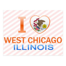 I Love West Chicago, IL Postcards