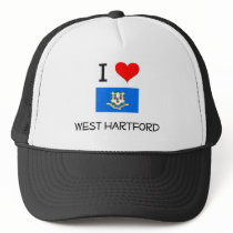 I Love West Hartford Connecticut Mesh Hats