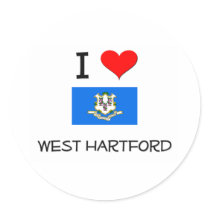 I Love West Hartford Connecticut stickers