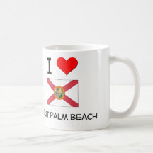 I Love WEST PALM BEACH Florida Mugs