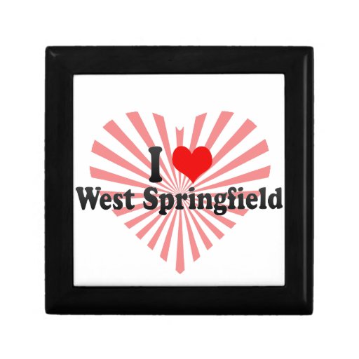 I Love West Springfield, United States Keepsake Boxes