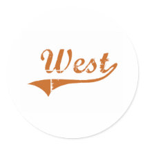 I Love West Texas Round Stickers