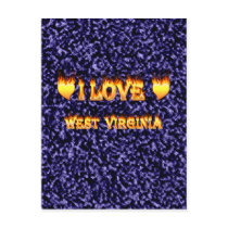 I love west virginia fire and flames postcard