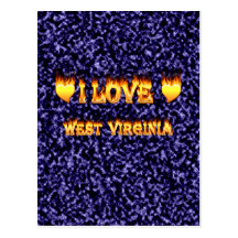 I love west virginia fire and flames postcard