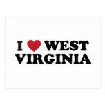 I Love West Virginia postcards
