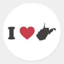 I Love West Virginia Sticker
