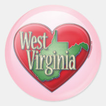 I love West Virginia Stickers