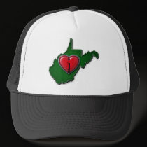 I Love  West Virginia Too hats