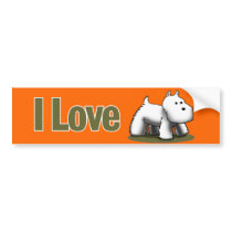 I Love Westies bumper stickers
