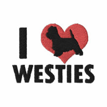 I Love Westies Embroidered Shirt
