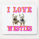 I Love Westies Mouse Pad.
