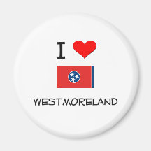 I Love Westmoreland Tennessee Magnet
