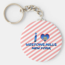 I love Westons Mills, New York Keychains