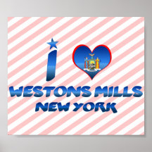 I love Westons Mills, New York Print