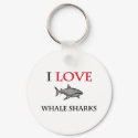 I Love Whale Sharks keychains